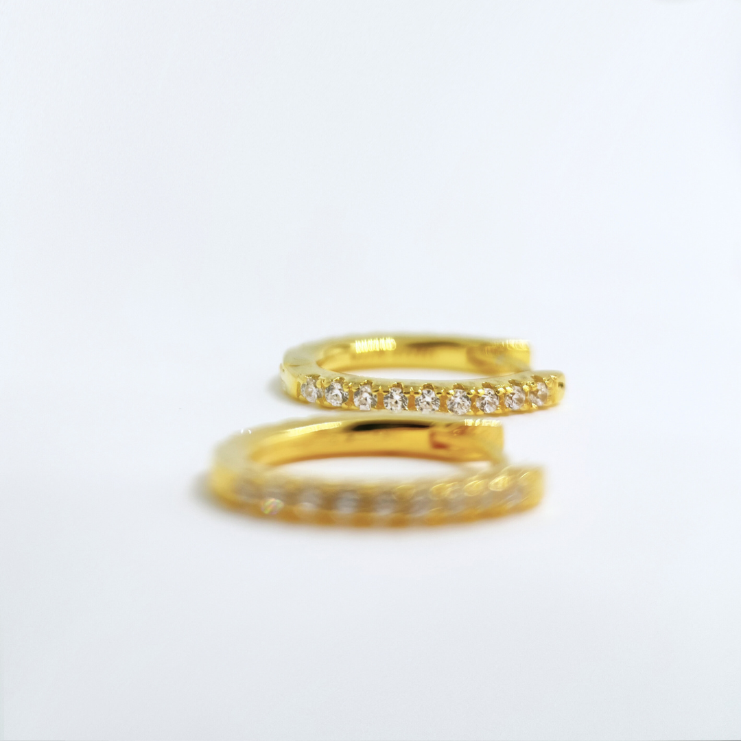 Sparkle Petite Huggie Earrings