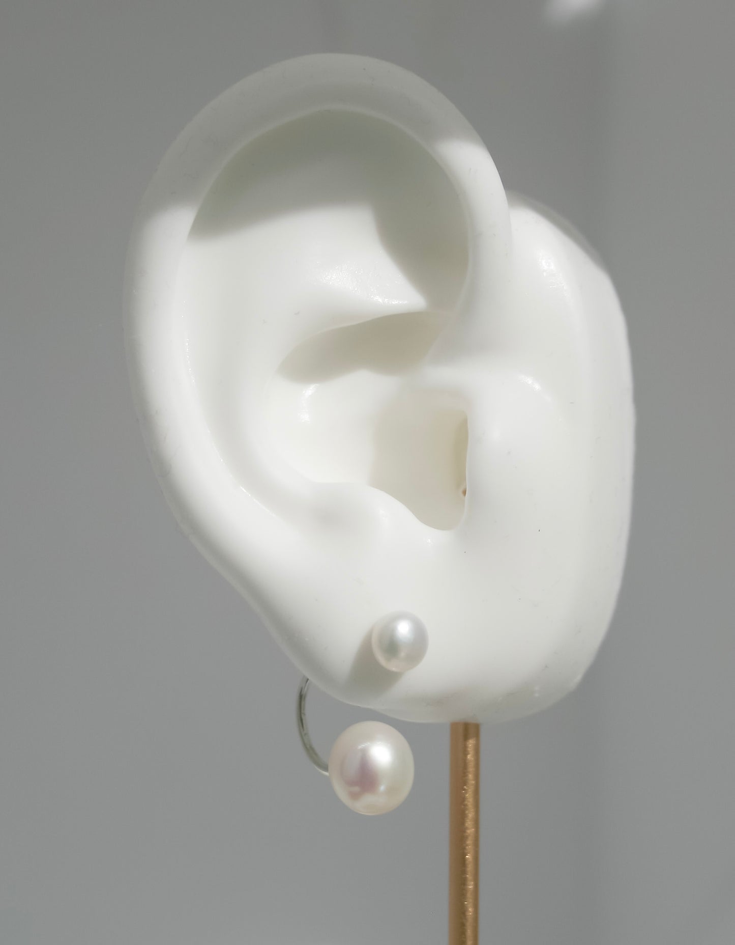 Double Pearl Back Drop Earrings