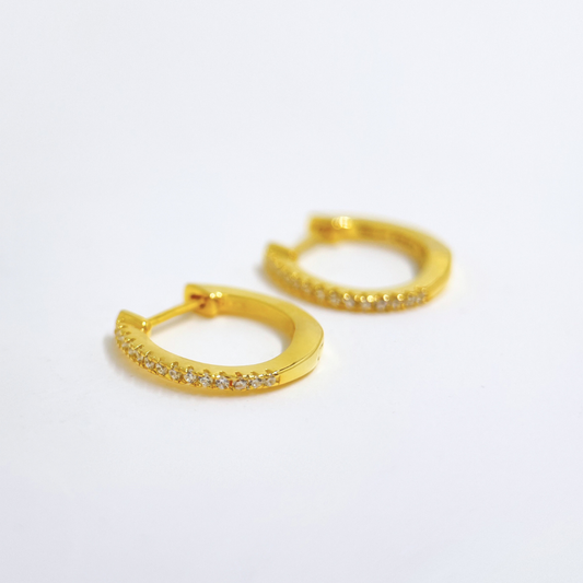 Sparkles Huggies Hoop Earrings