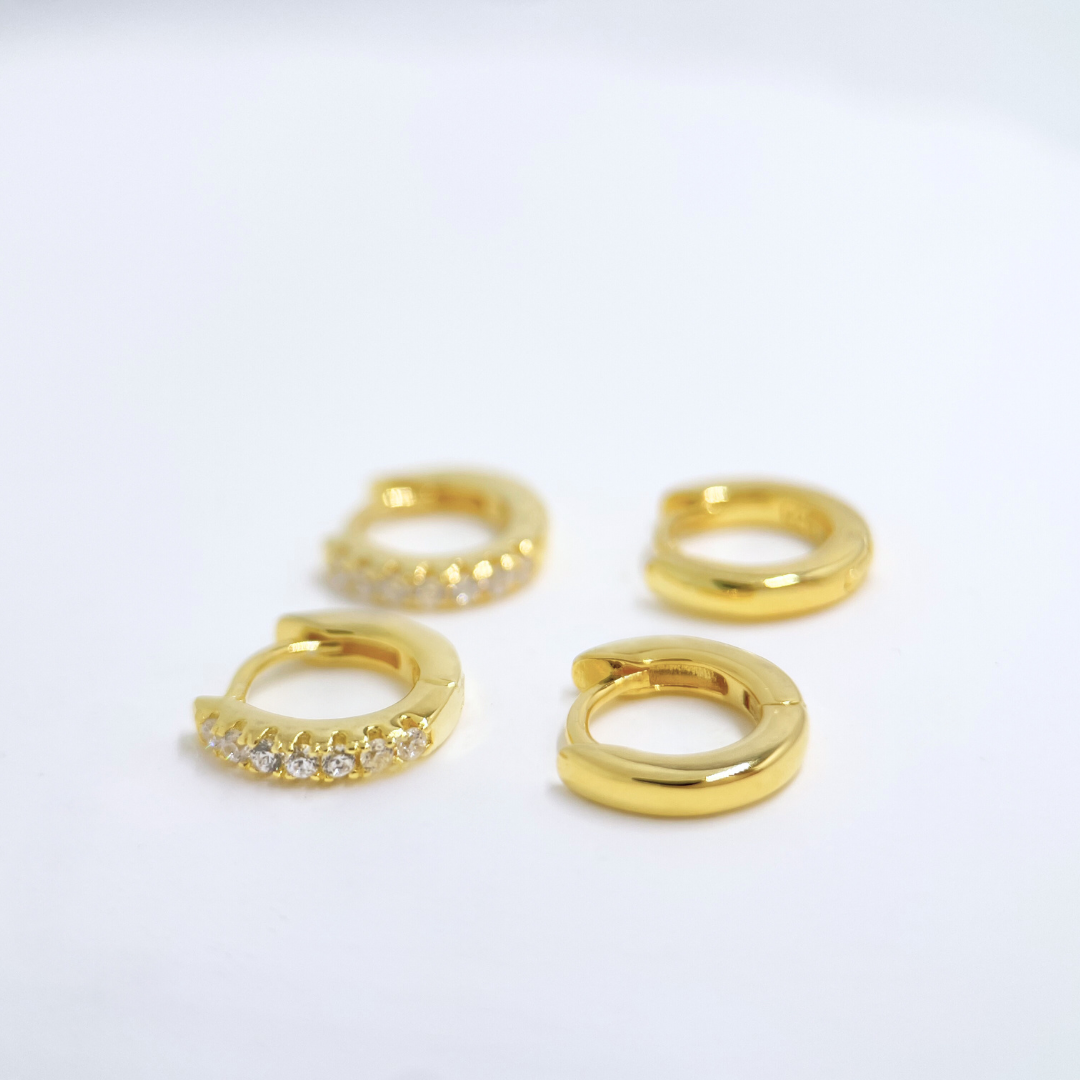 7mm Pavé Round Hoop Earrings