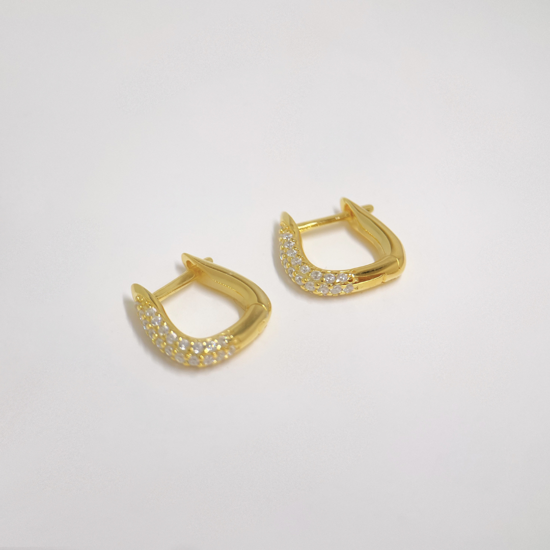 Sparkle Geometric Hoop Earrings