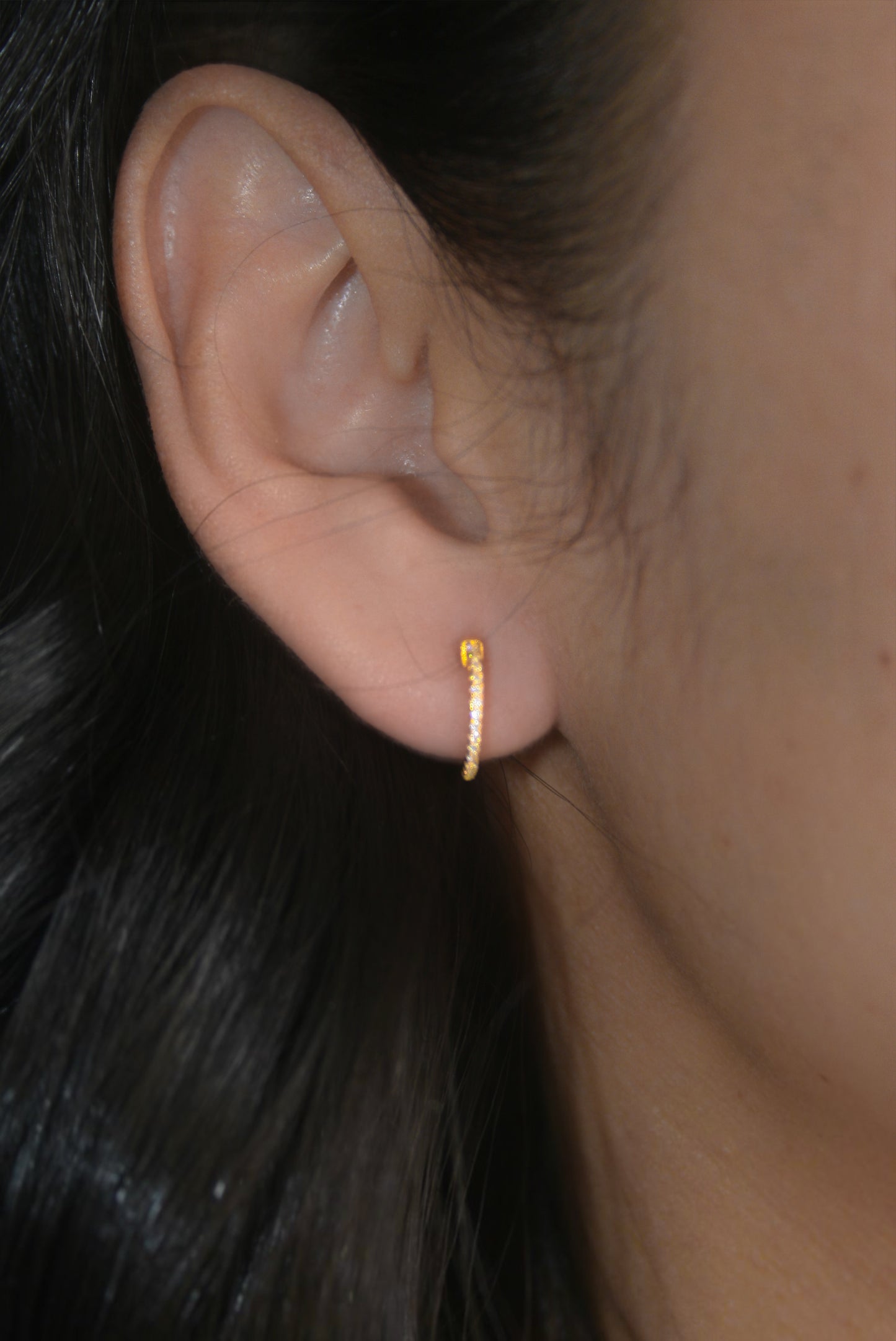 Sparkles Huggies Hoop Earrings