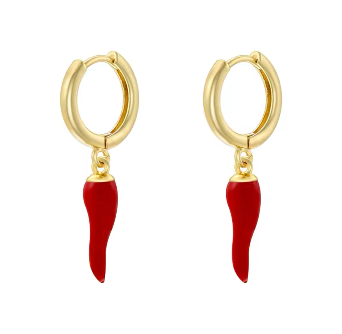 Hot Chilli Hoop Earrings