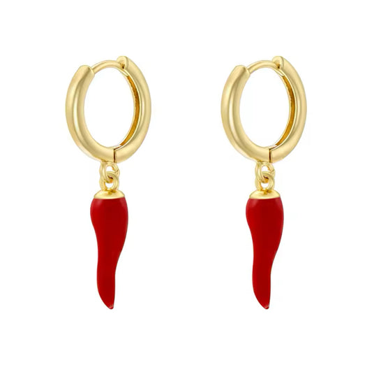 Hot Chilli Hoop Earrings