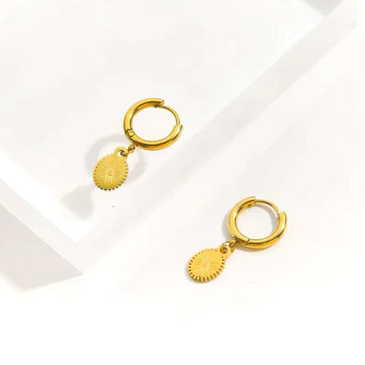 Sunbeam Charm Hoops
