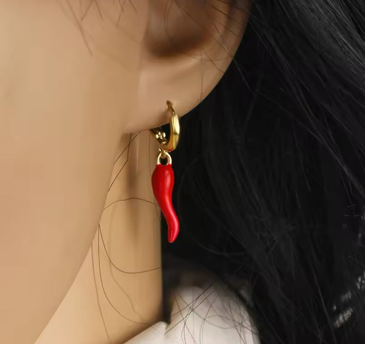 Hot Chilli Hoop Earrings