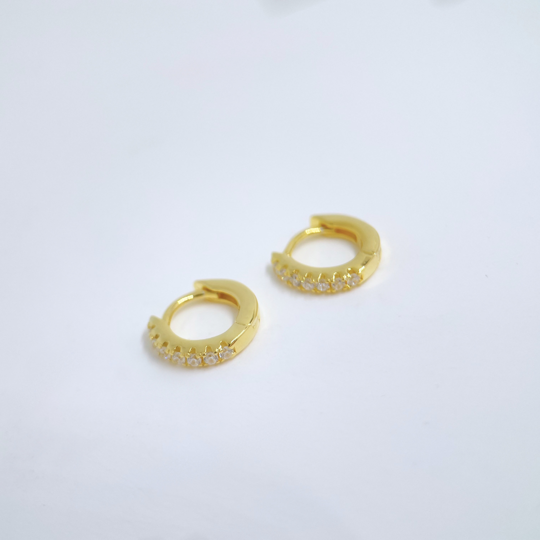 7mm Pavé Round Hoop Earrings