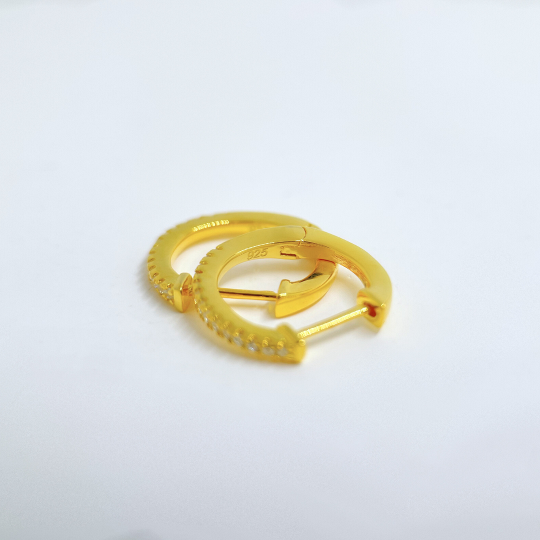 Sparkles Huggies Hoop Earrings