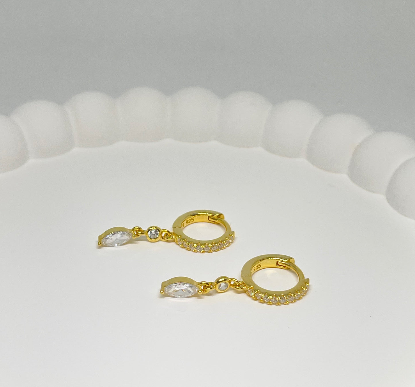 Sparkle Tear Drops Earrings