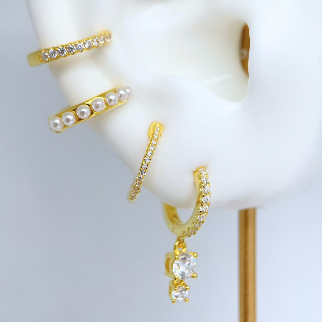 Sparkles Huggies Hoop Earrings