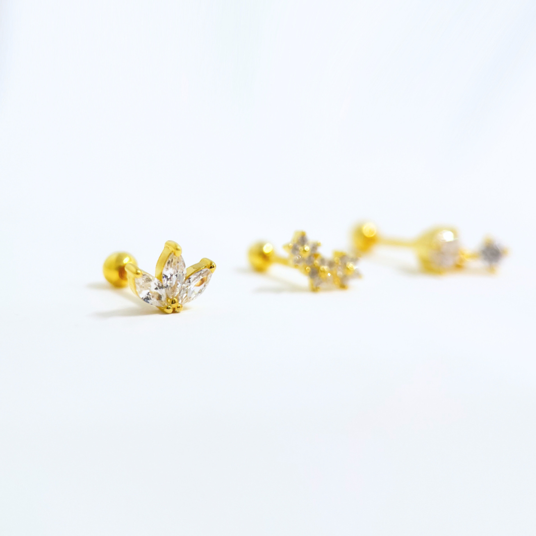 Lotus Stud Earring