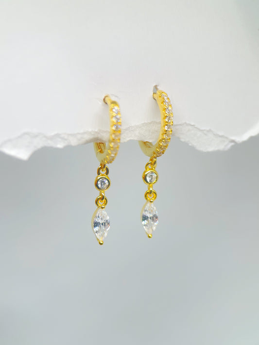 Sparkle Tear Drops Earrings
