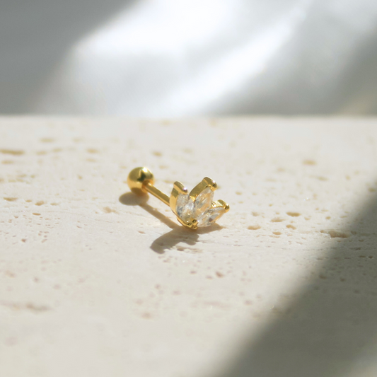 Lotus Stud Earring