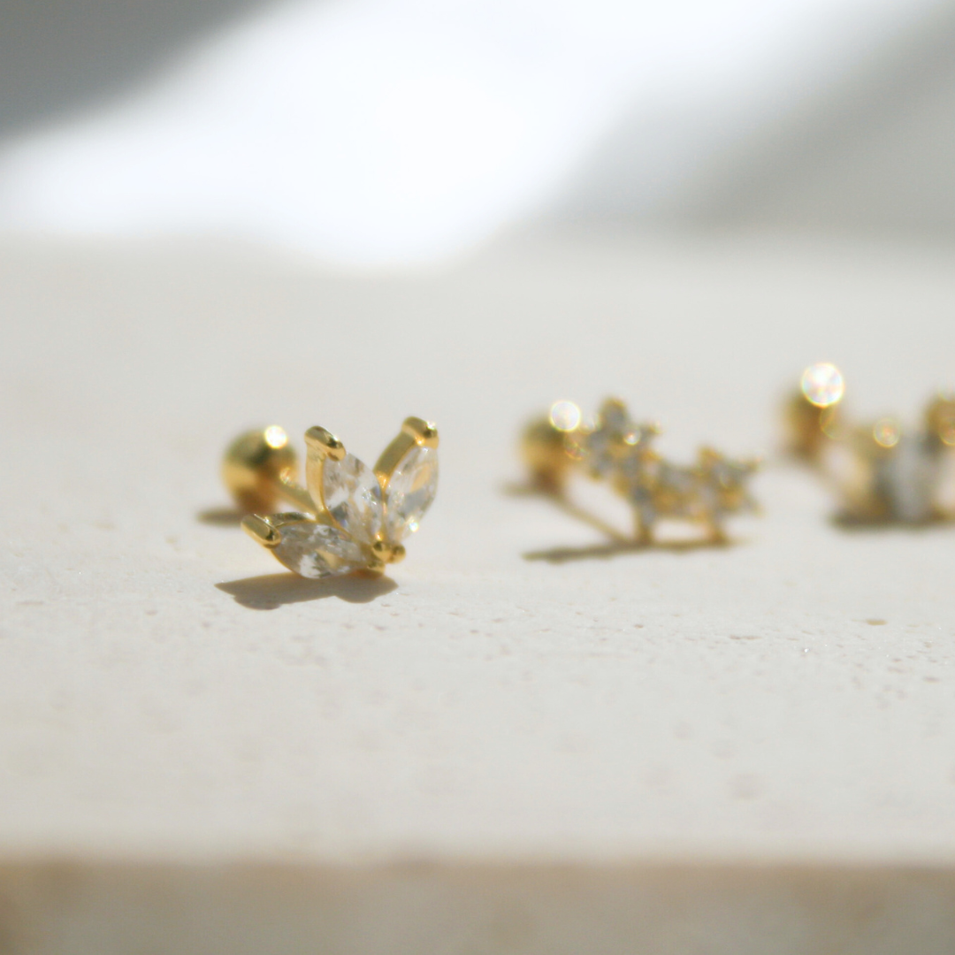 Lotus Stud Earring
