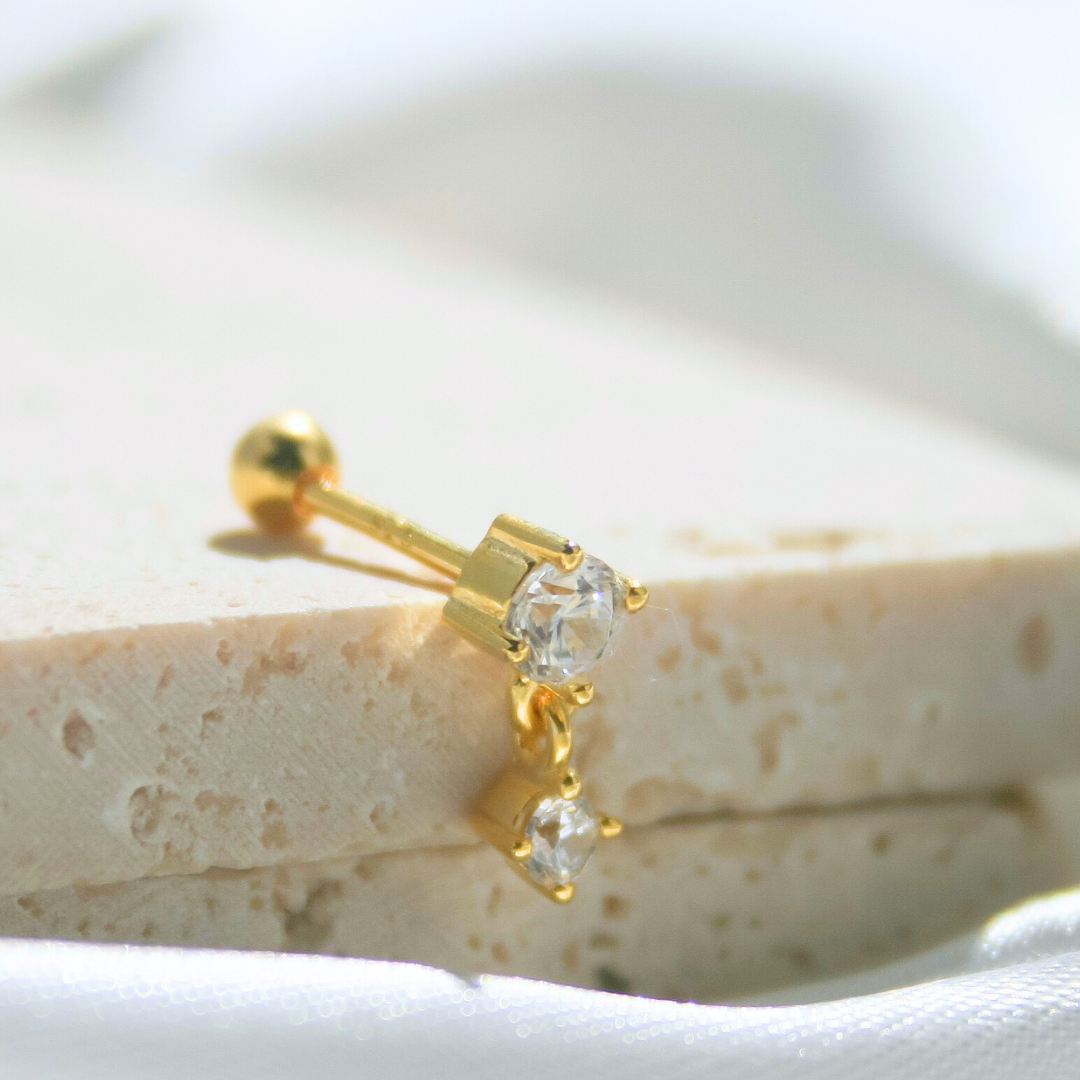 Sparkle Drop Stud Earrings