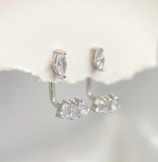 Sparkle Back Drop Earrings