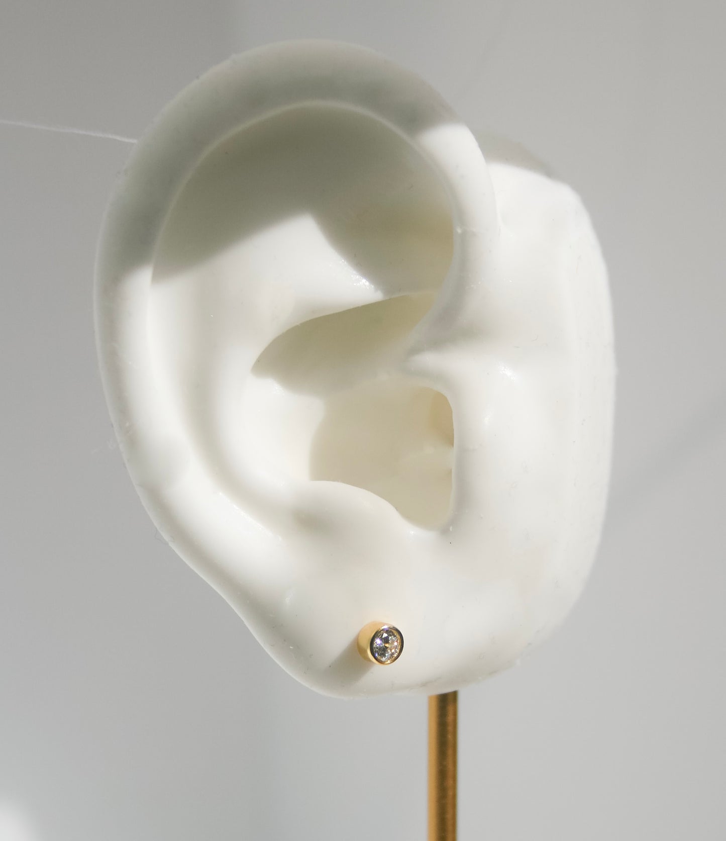 Bezel Stud Earrings