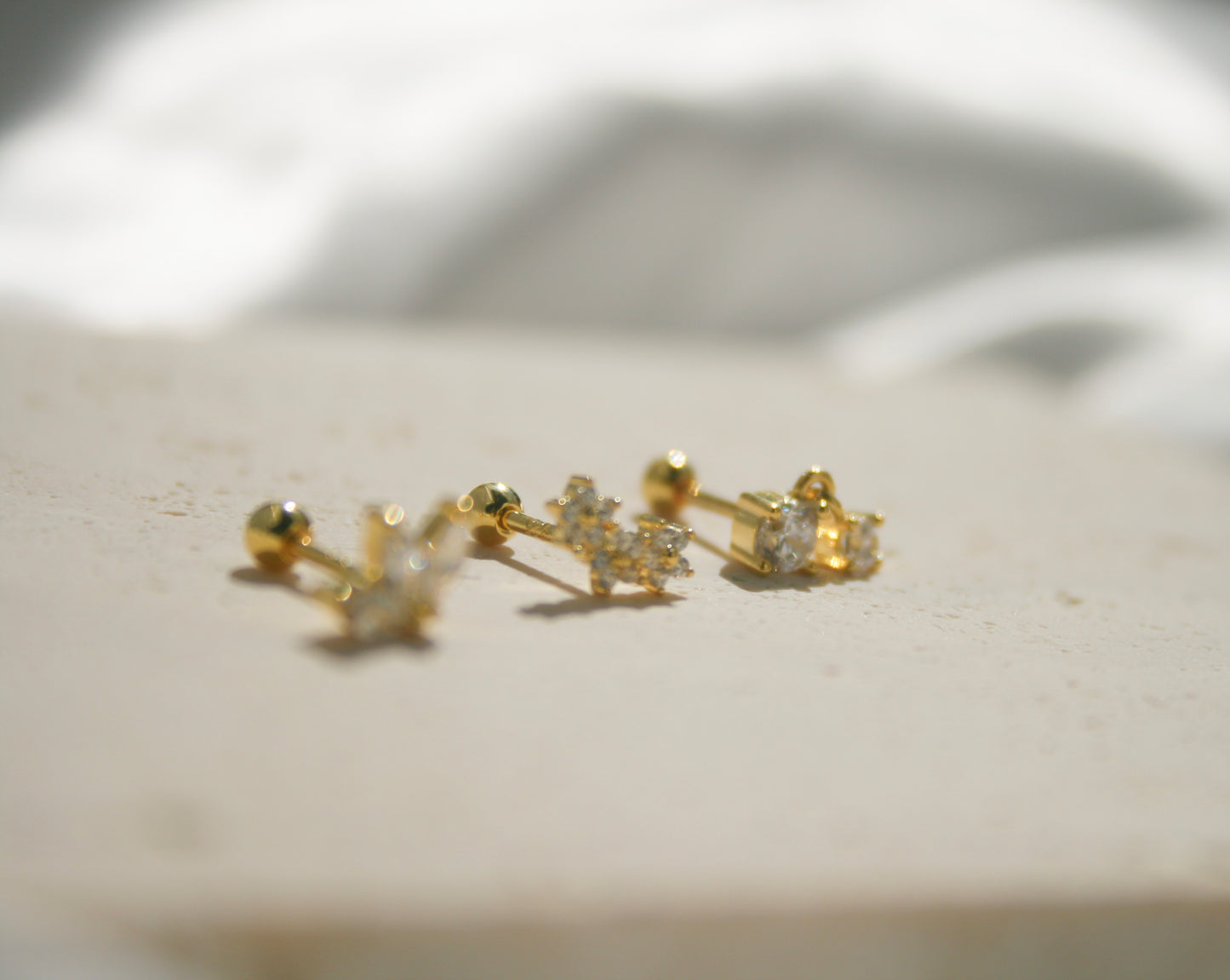 Sparkle Drop Stud Earrings