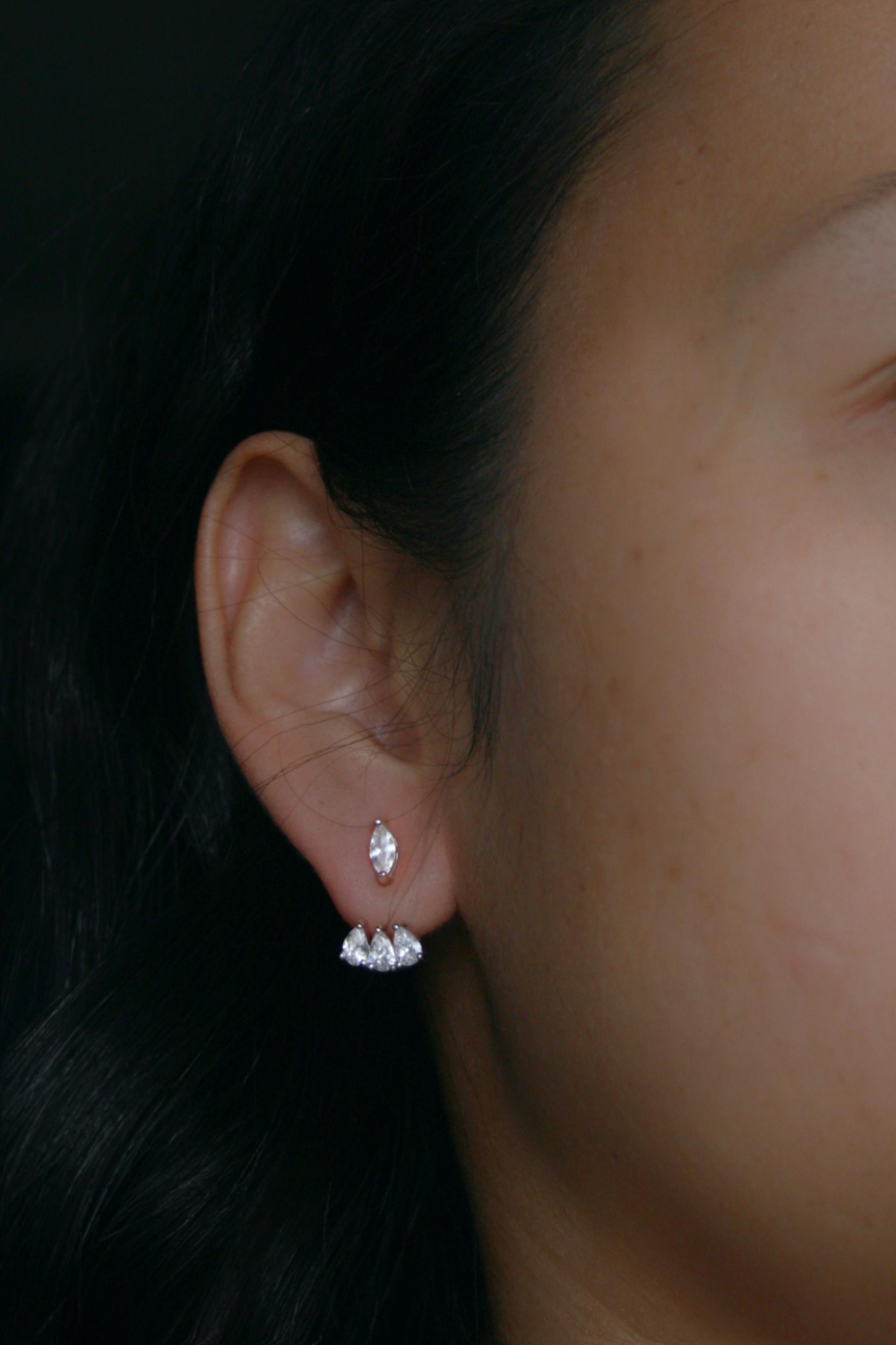 Sparkle Back Drop Earrings